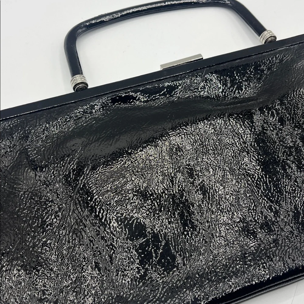 HOBO black patent leather handbag